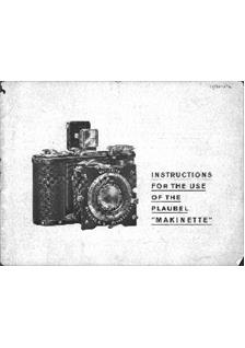 Plaubel Makinette manual. Camera Instructions.